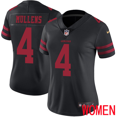 San Francisco 49ers Limited Black Women Nick Mullens Alternate NFL Jersey #4 Vapor Untouchable->san francisco 49ers->NFL Jersey